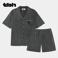 野兽派 tbh野兽派家居井柏然同款黑豹天丝棉家居服套装可外穿情侣睡衣