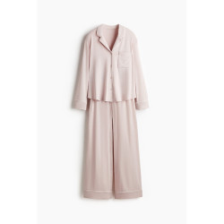 H M女装家居服套装2件式夏季保暖长袖睡衣睡裤休闲家居服0998802