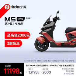 九号 电动摩托车M5 125双电版脉冲红