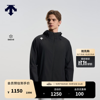 迪桑特 TRAINING系列凉感简约百搭质感男士梭织外套新品 BK-黑色 M (170/92A)
