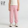 Gap 女童2026春季新款刺绣logo针织束口卫裤儿童装休闲长裤861614