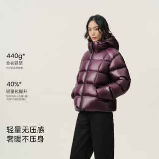 高梵 抱抱鹅绒服 1000蓬 短款羽绒服 紫金4号 XS