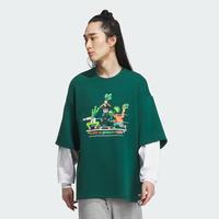 adidas NEO 情侣款长袖二合一运动圆领T恤上衣