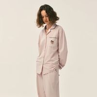 TEENIE WEENIE TeenieWeenie小熊纯棉刺绣睡衣女款秋季2026新款情侣长袖家居服