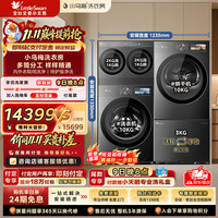小天鹅 小乌梅纯平全嵌洗鞋机钛色 波轮洗衣机全自动 分区洗