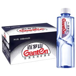百岁山 饮用天然矿泉水 348mL*24瓶/箱 新日期