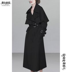 2026风衣外套女气质中长款显瘦春秋新款上档次时尚黑色外套减龄潮