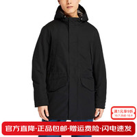 添柏岚 棉服男秋冬户外防风保暖中长款休闲连帽夹棉外套 A4392-001 单面穿 S 170/88A