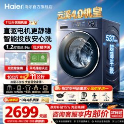 海尔 云溪系列 XQG100-BD14376LU1 滚筒洗衣机 10kg 灰色