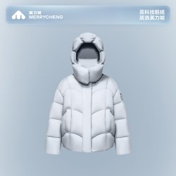 美力城 孟子义同款美力城2026秋冬新款鹅绒服女花苞龟背羽绒外套143