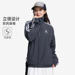 骆驼 加绒运动外套男女款2026秋冬防泼水夹克风衣外套