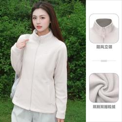 骆驼 户外开胸抓绒衣早秋抓绒内胆女外套保暖加绒打底衫女
