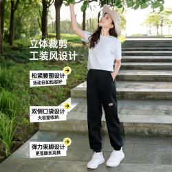 骆驼 运动裤女春夏户外徒步裤子女薄款透气长裤工装裤登山裤