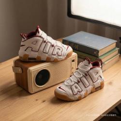 耐克 AIR MORE UPTEMPO (GS)柔软轻便中帮儿童中大童休闲鞋