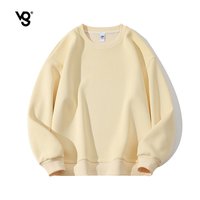VUUG 新款慵懒男款潮牌圆领常规加绒卫衣春秋宽松套头衫男生上衣