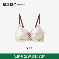 草本初色 内衣女小胸聚拢收副乳2025新款防下垂透气少女碎花文胸