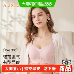 雅黛俪 内衣女大胸显小显瘦薄款收副乳防下垂聚拢无钢圈调整型文胸