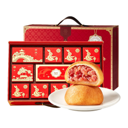 稻香村 锦秋广式豆沙蛋黄月饼礼盒 720g
