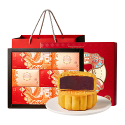 稻香村 乐今秋广式豆沙蛋黄月饼礼盒 750g
