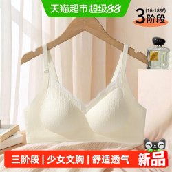 Vvhedy 三阶段少女文胸青春发育期初高中生女孩女童内衣舒适透气