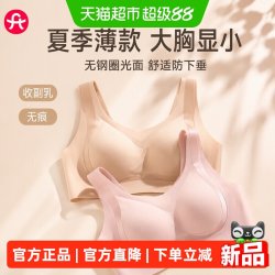 芬腾 女士夏季薄款大胸显小无钢圈光面无痕舒适防下垂收副乳文胸