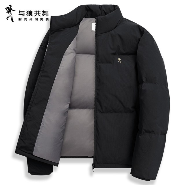 与狼共舞 [90鸭绒]与狼共舞防风立领羽绒服男2025冬季新款保暖舒适休闲外套