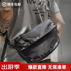 马登 工装 山系户外骑行包 黑色 均码 单肩邮差包