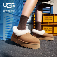 UGG 1166733 厚底休闲毛毛鞋 栗色 40