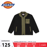 Dickies 男士保暖夹克 时尚拼接拉链外套11259 黑色 M