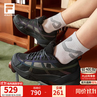 斐乐 弧光鞋丨斐乐网球鞋男鞋26秋季新款综训运动稳定简约休闲鞋 丛林灰/黑-WB 42