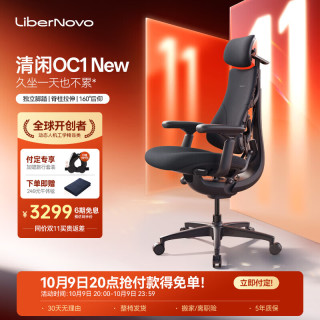 LiberNovo OC1 New 人体工学椅 石墨灰 加长版