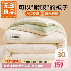 无印良品 A类30%大豆纤维被子四季通用春秋冬被芯150*200cm 5斤