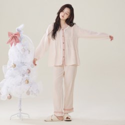 新款抗菌婴儿双层纱布月子服