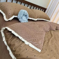 魅森 A类全棉双层纱加绒四件套
