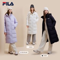 88VIP:斐乐 蓬蓬羽绒服丨FILA长款羽绒服女冬季款连帽防泼水保暖运动外套