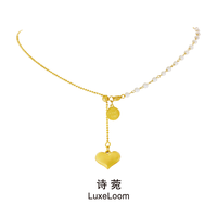 LuxeLoom/诗菀 钛钢仿珍珠项链 可调节项链A0020