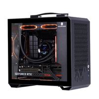 WJCOOLMAN 便携式 手提小机箱 240水冷 ITX桌面  黑色