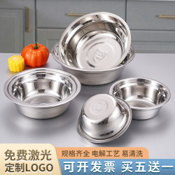 304不锈钢汤盆加厚加深食堂饭碗饭盆不锈钢碗不锈钢汤碗小盆商用