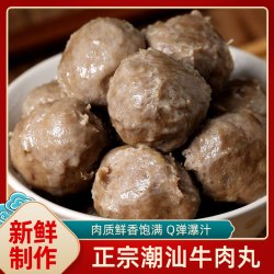 正宗潮汕牛肉丸2斤250g*4包特产Q弹爆汁火锅烧烤食材