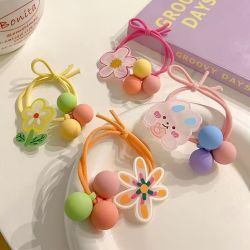 儿童头绳小女孩不伤发弹力好女童发圈橡皮筋发饰可爱花朵头饰发绳