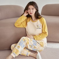 2026年新款春秋款睡衣女款长袖纯棉休闲韩版可外穿秋季家居服套装