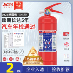 绿消 2公斤干粉灭火器新国标 车载灭火器 汽车灭火器 家庭用商用消防灭火器2kg消防器材MFZ/ABC2