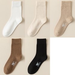 本度 100全棉中筒袜子女秋款纯棉防臭防脚气冬季月子长袜运动透气无骨