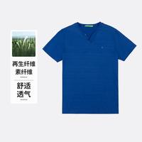 杉杉 SHANSHAN杉杉 杉杉再生纤维v领短袖T恤爆款透气上衣休闲