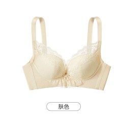 都市丽人 蕾丝内衣女小胸聚拢收副乳防下垂舒适无钢圈文胸2026新款