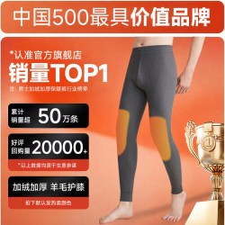 雅鹿 保暖秋裤男士加厚加绒德内穿打底裤男款冬季东北棉裤羊毛绒裤