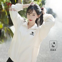 骆驼 校园梭织外衣立领连帽夹克秋冬季防风保暖