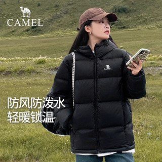 骆驼 连帽加厚保暖短款女士羽绒服