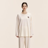 TEENIE WEENIE TeenieWeenie小熊纯棉刺绣睡衣女款秋季2026新款情侣长袖家居服