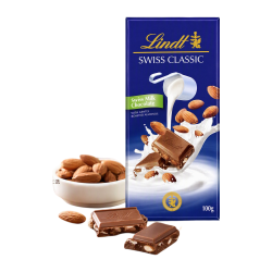 瑞士莲 Swiss Classic瑞士经典 榛仁牛奶巧克力 100g 排块装